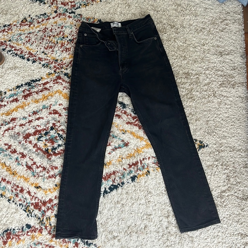 Agolde Riley Cropped Slim Straight Jean size 27